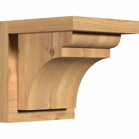 Ekena Millwork Yorktown Smooth Corbel w/Backplate, Western Red Cedar, 7 1/2"W x 8"D x 8"H COR08X08X08YOR01SWR